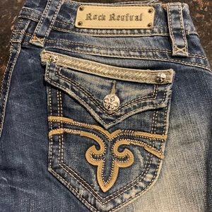 Rock Revival Womens Size 29 Gwen Easy Straight Jeans